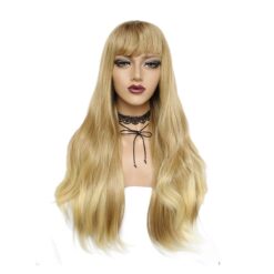 Long Wave Blonde Hair Lace Synthetic Wig Handmade Crossdresser Wigs Belinda 4