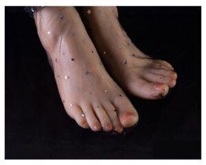 Silicone Foot Mannequin Lifelike Female Practice Feet Model (18)