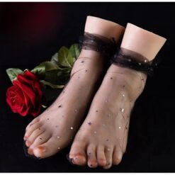 Silicone Foot Mannequin Lifelike Female Practice Feet Model (25)