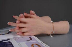 Silicone Hand Mannequin Lifelike Female Practice Hands Model(21)