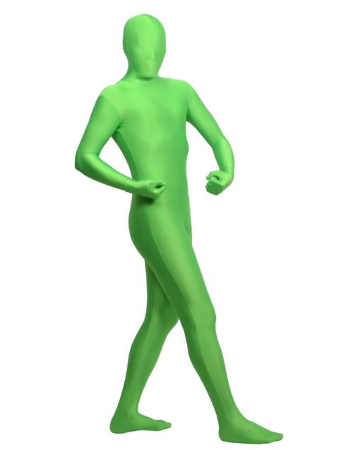 Unisex lycra-zentai-outfit green