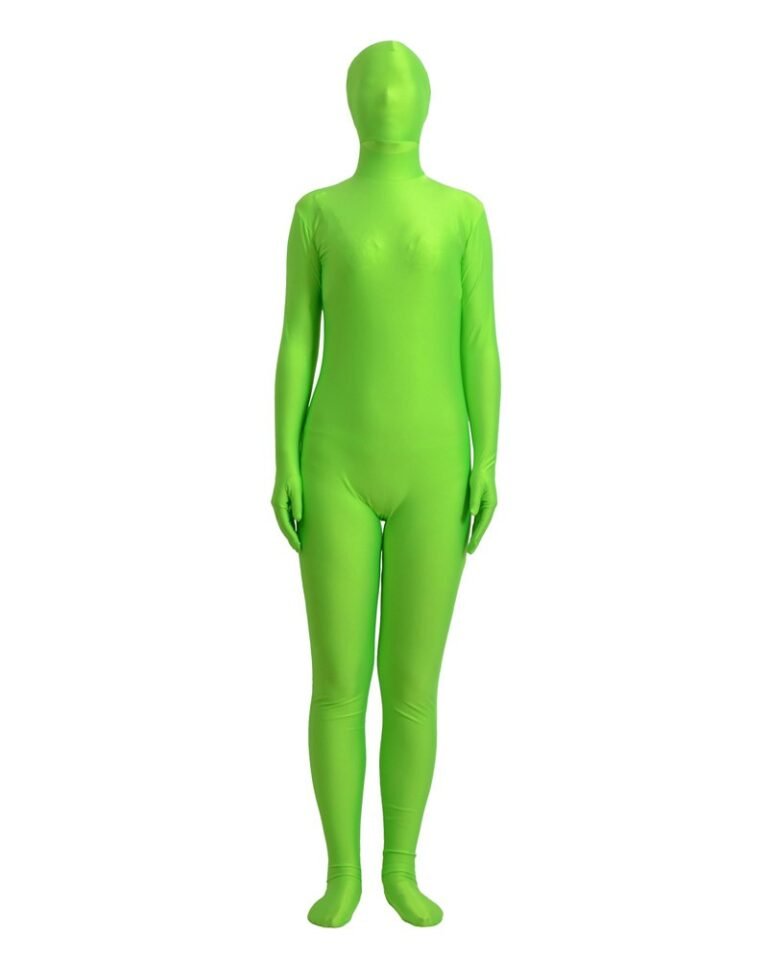 Unisex Spandex Zentai Suits Stretch Second Skin Bodysuit Lawngreen