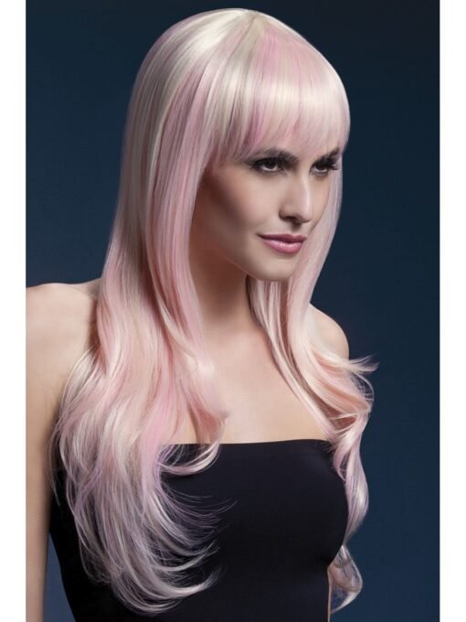 Long Blonde and Pink Wig Crossdresser Wigs Charlotte