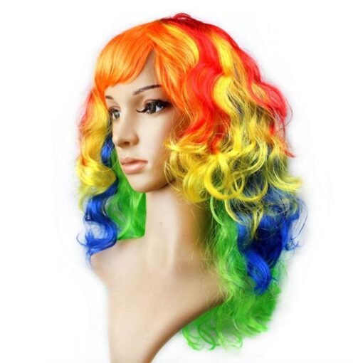 Curly Rainbow Wig Crossdresser Wigs Olivia