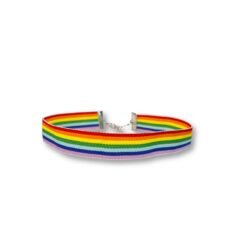 Rainbow Ribbon Choker Necklace