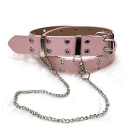 Pink Double Grommet Belt