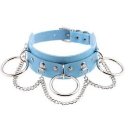 Chained Choker Necklace Light Blue