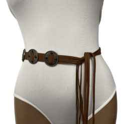 PU Leather Boho Belt Brown