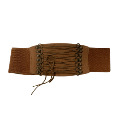 Tan Suede Corset Cincher Belt – Waist Belt (63–83cm)