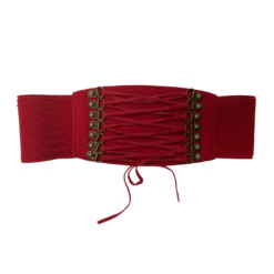 Red Suede Corset Cincher Belt – Waist Belt (63–83cm)