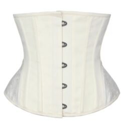 Antique Hip Underbust Vintage Crossdresser Corset White